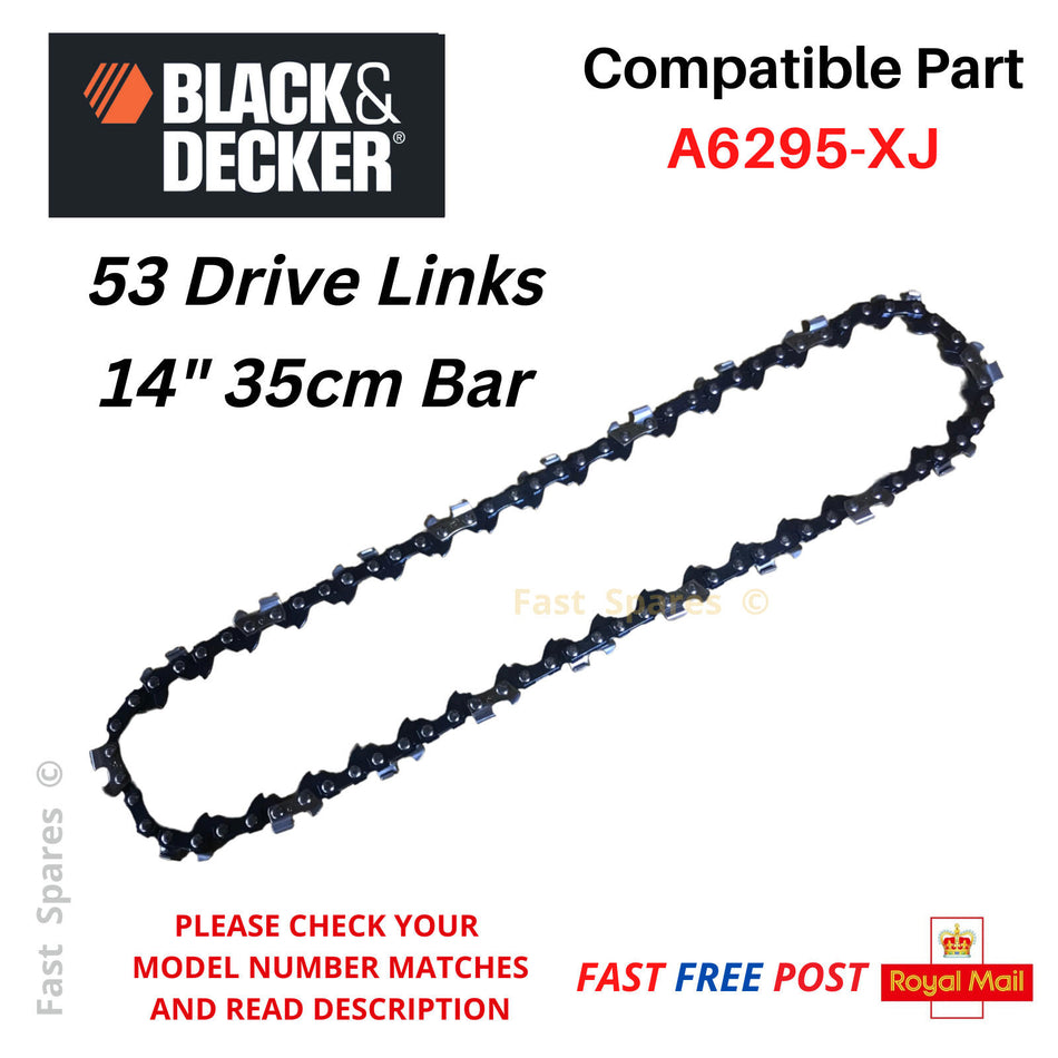 Black + Decker GK 1935 Replacement Chainsaw Chain 35cm 14" 53 Links FAST POST