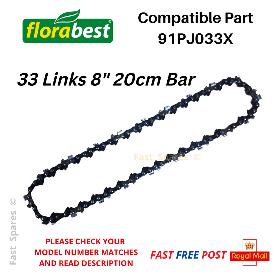 FLORABEST FAHE 20-Li A1 Chainsaw Chain 20cm 8" 33 Links FAST POST