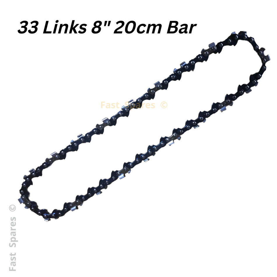 Ryobi RPP720 Chainsaw Replacement Chain  20cm 8" Bar  33 Drive Links FAST POST