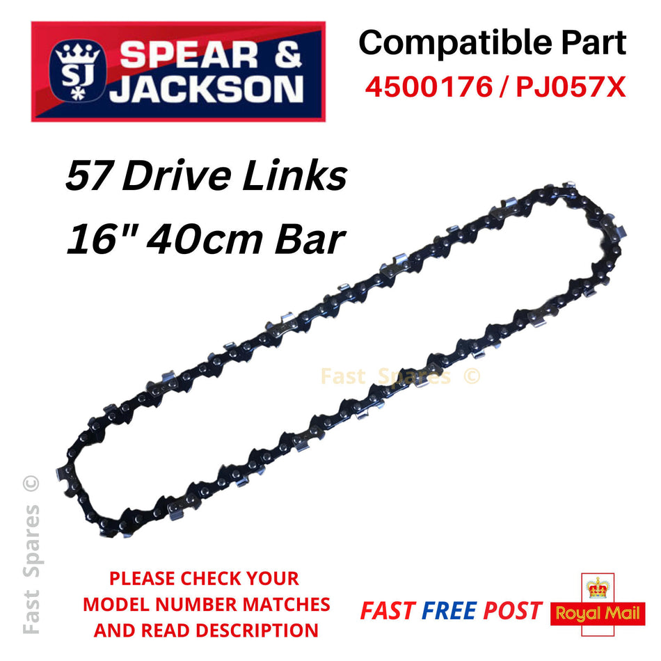 Spear & Jackson  CS4100-3 Chainsaw Chain 40cm (16") Bar 57 Links FAST POST