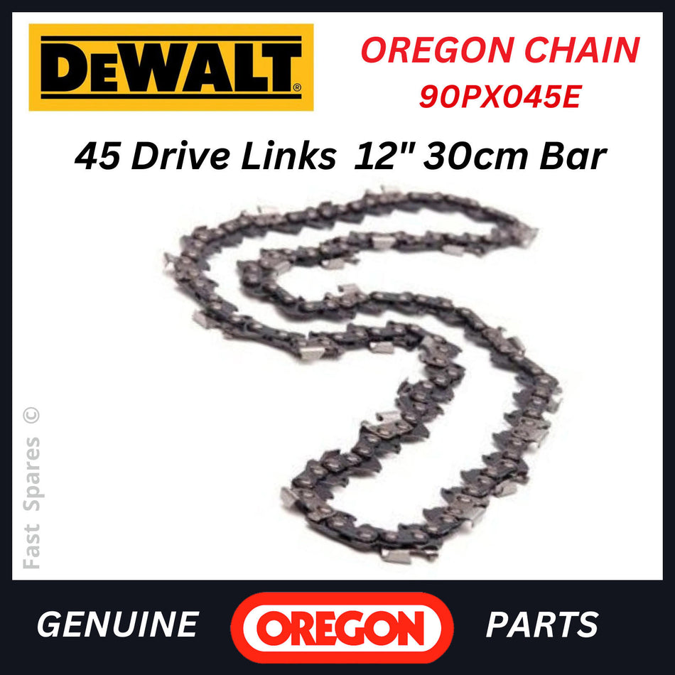 DeWalt DCM565 OREGON Chainsaw Chain 30cm 12" Bar 45 Drive Links FAST POST