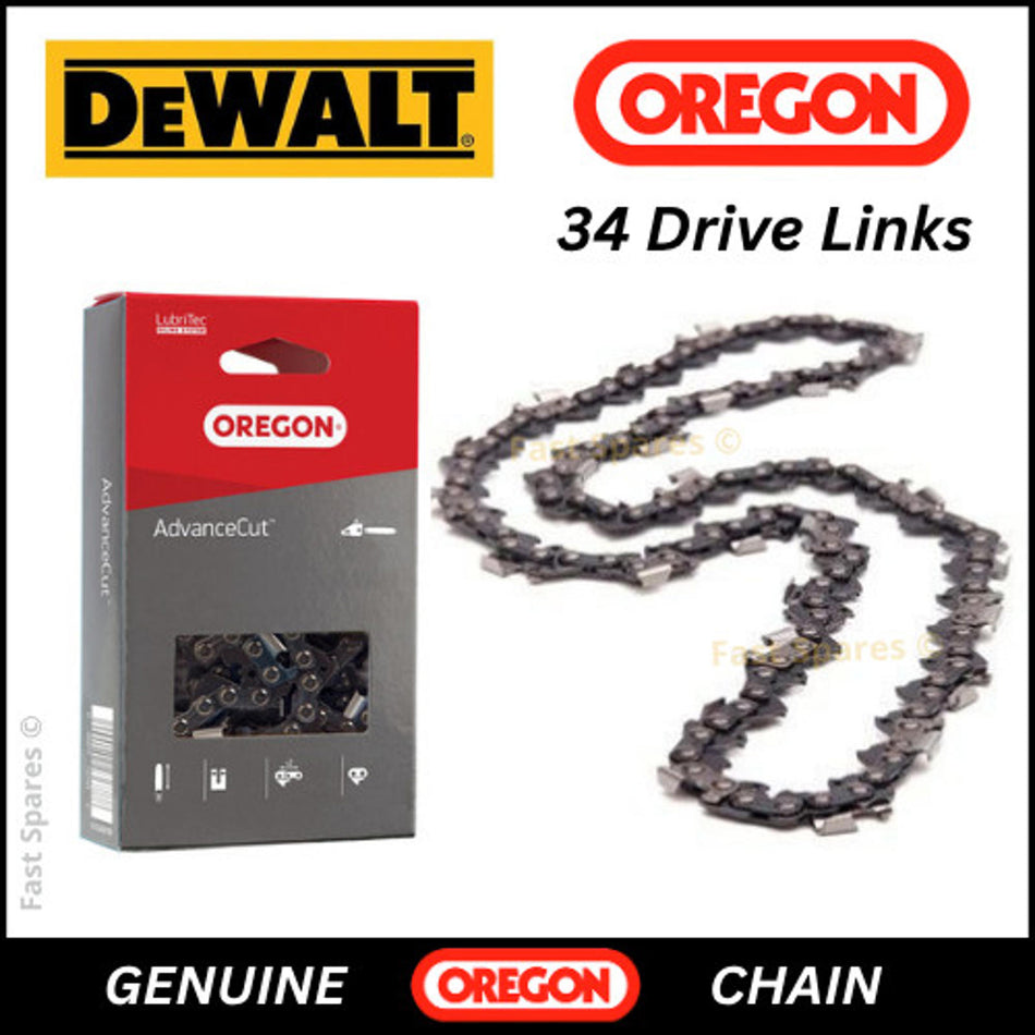 De WALT  DCMPS520 DT20693  Genuine OREGON Chainsaw Chain 34 Drive Links 20cm Bar
