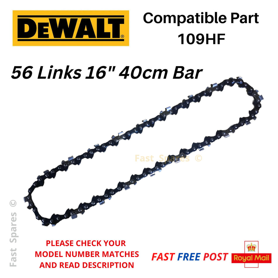 DeWalt DCM575 54V Battery Chainsaw  40cm 16" Bar 56 Drive Links FAST POST