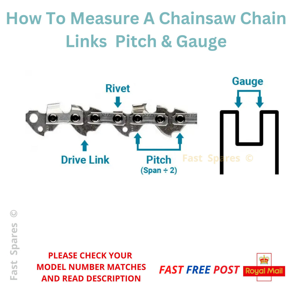Parkside PBKS 53 B3 Chainsaw Chain 72 Drive Links FAST POST