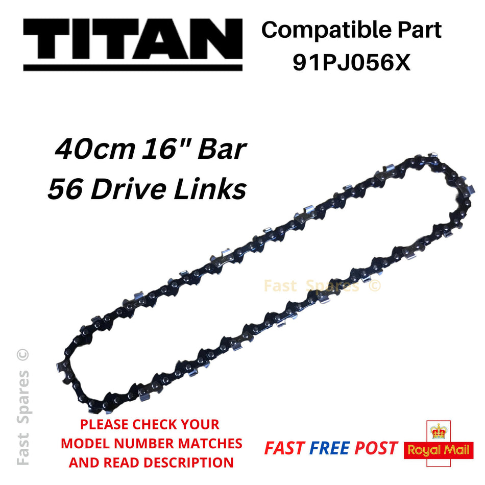 Titan Chainsaw Chain TTL758CHN TTL632CHN 56 Links 40cm 16" Bar  FAST POST