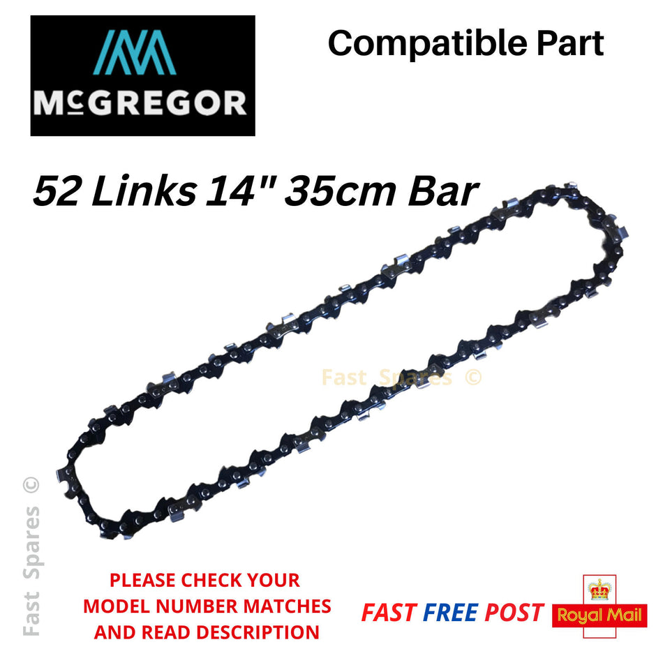 McGregor  MEC1835 2 Argos 884/1948 Chainsaw Chain 35cm 14" Bar 52 Link FAST POST