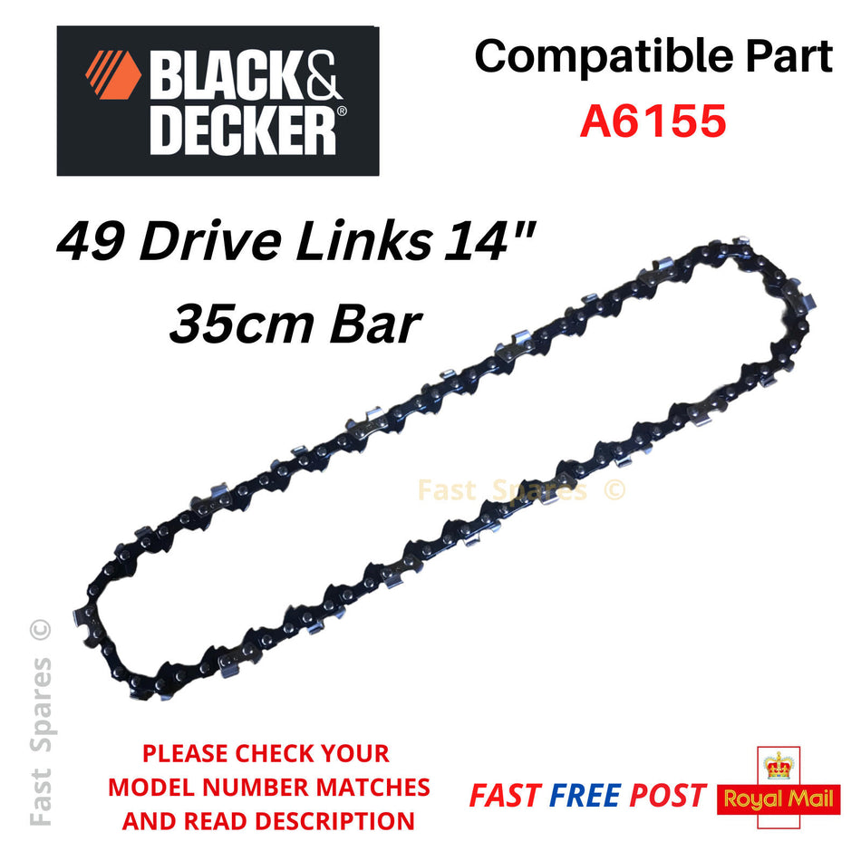 Black + Decker GK310 GK320 Chainsaw Chain 35cm 14" 49 Links FAST POST