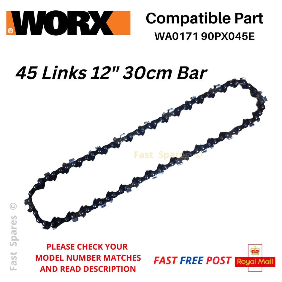 WORX  WG368E  WG368E.9 Chainsaw Chain 35cm 14" 45 Link FAST POST