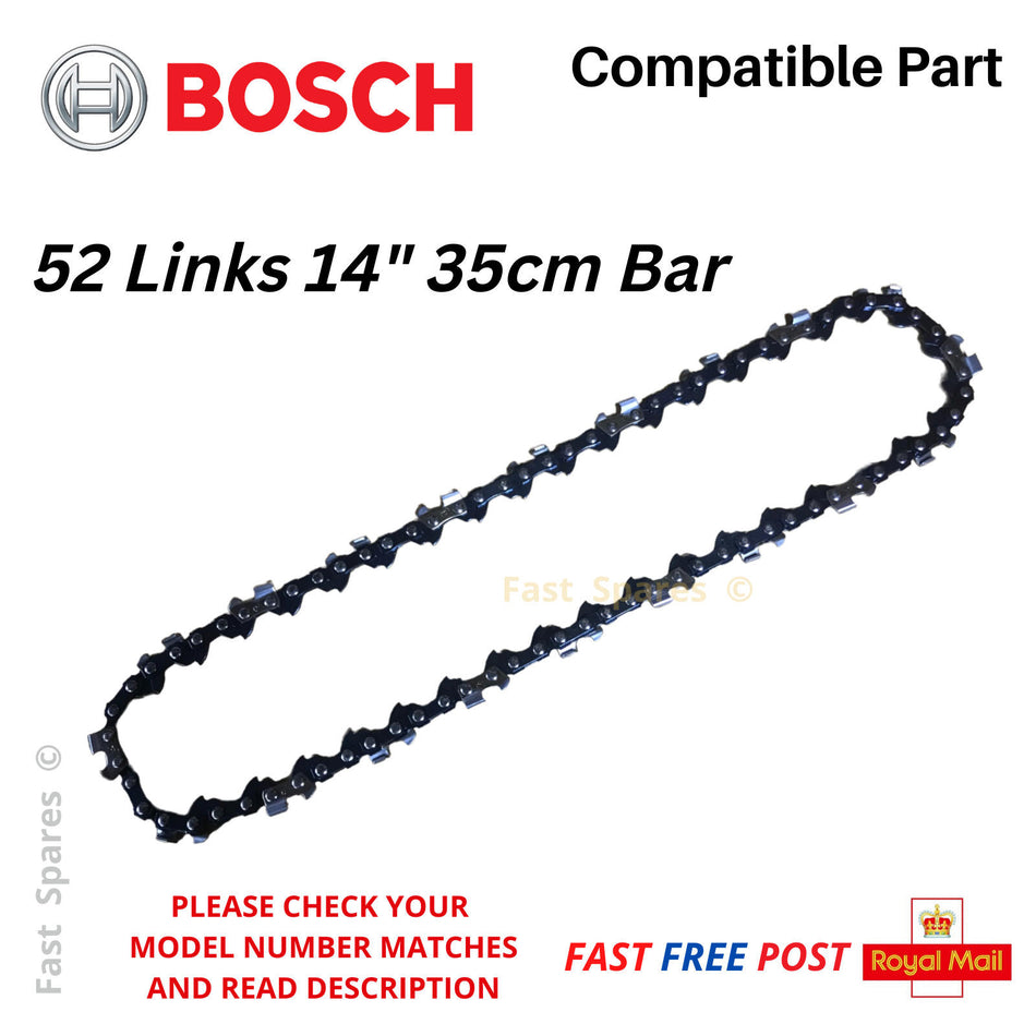 Bosch GKE 35B Replacement Chainsaw Chain 35cm 14" Bar 52 Links FAST POST