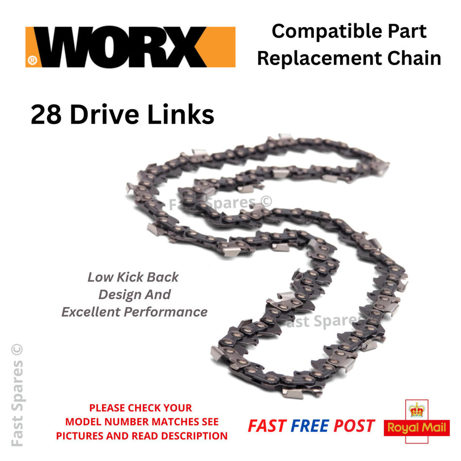 WORX WG324E Cordless Compact Chainsaw Chain 28 Drive Links WA0142 FAST POST